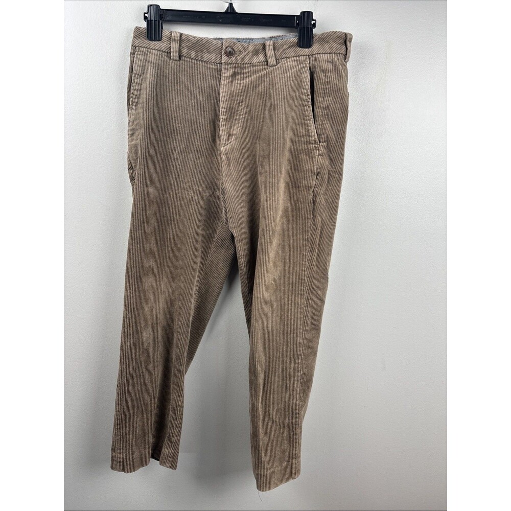 Vintage Brooks Brothers Pants Mens 31x25 Brown Corduroy Dress Trousers Clark Fit